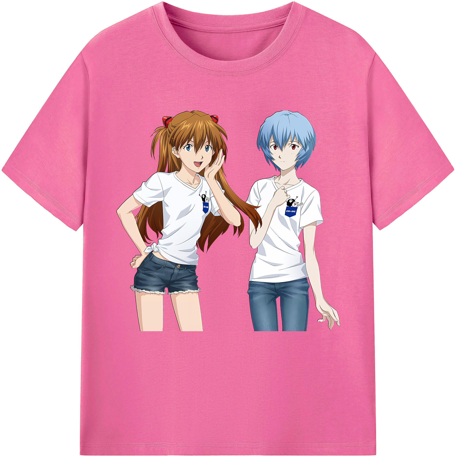 （画像用） EVA 新世紀エヴァンゲリオン レディースカジュアルプリントTシャツ（綿100％）